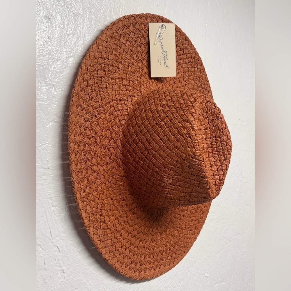 Women' Basket Weave Wide Brim Straw Fedora Hat - Universal Thread™ - Picture 5 of 7